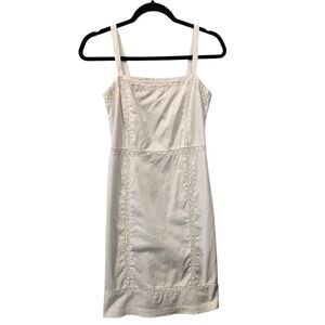 Loft Off White eyelet detail dress size 2